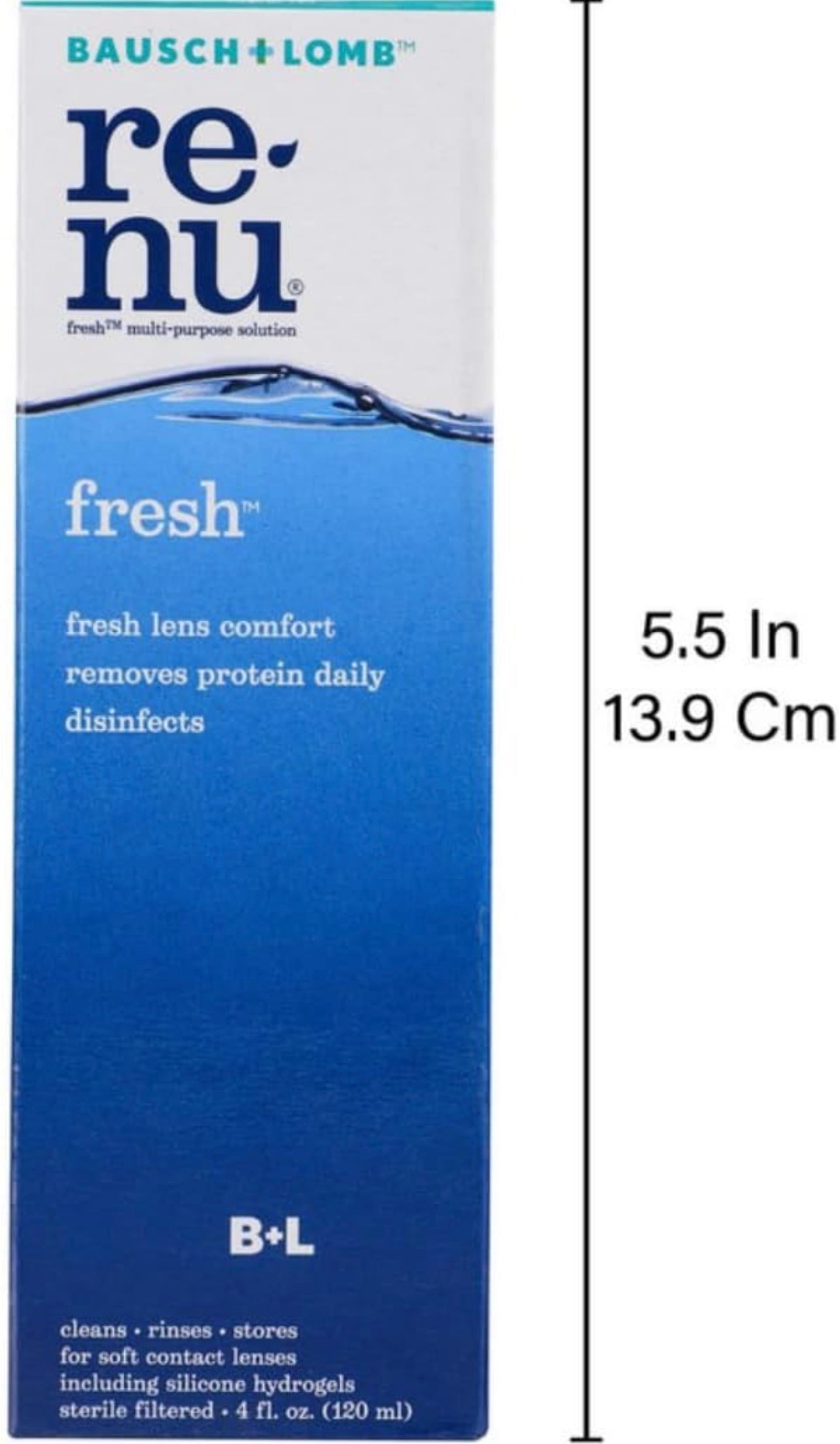 Bausch & Lomb Renu Fresh Multi-Purpose 120ml Contact Lens Solution (Pack of 1)